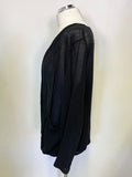 CREA CONCEPT BLACK  LIGHT WEIGHT LINEN BLEND JACKET SIZE 38 UK 12