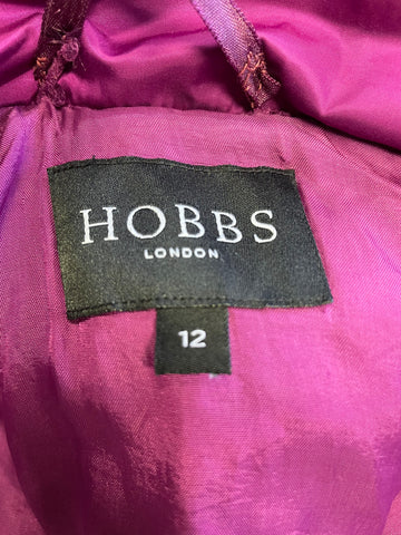 HOBBS RASPBERRY PINK QUILTED PADDED GILET SIZE 12