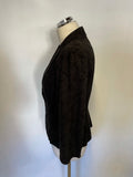 NOA NOA QUEENS CLUB BLACK FLORAL EMBOSSED FITTED JACKET SIZE M