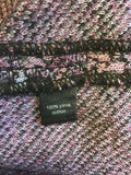 PERUVIAN CONNECTION GREY,PINK & PURPLE DESIGN 100% PRIMA COTTON JUMPER SIZE M