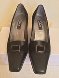 BRAND NEW GABOR BLACK SUEDE & LEATHER HEELS SIZE 6/39