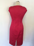 COAST HOT PINK BOW TRIM PENCIL DRESS SIZE 10