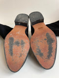 OFFICE BLACK SUEDE KNEE HIGH LOW HEEL BOOTS SIZE 7.5/41