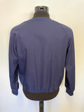 GOLDEN BEAR NAVY BLUE ZIP UP LEATHER TRIM VARSITY JACKET SIZE M