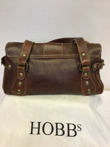 HOBBS CHESTNUT BROWN LEATHER SHOULDER BAG