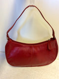 OSPREY RED LEATHER SHOULDER BAG