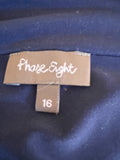 PHASE EIGHT NAVY BLUE 3/4 SLEEVE BOLERO/ SHRUG SIZE 16
