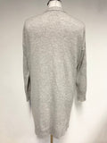 MARKS & SPENCER AUTOGRAPH 100% CASHMERE SILVER GREY LONG CARDIGAN SIZE S