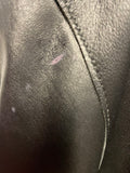 UNBRANDED BLACK LEATHER V NECKLINE JACKET SIZE 20