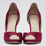 BRAND NEW REISS ‘MINUET’ BORDEAUX ASYMETRIC  PEEPTOE HEELS SIZE 7/40