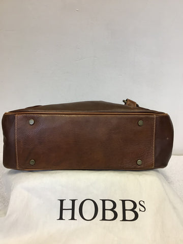 HOBBS CHESTNUT BROWN LEATHER SHOULDER BAG
