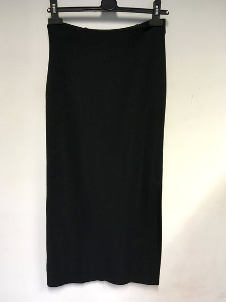 DIKTONS BLACK KNIT LONG PENCIL SKIRT SIZE S