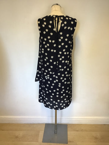 BRAND NEW THE COLLECTION AT DEBENHAMS NAVY & CREAM DRESS SIZE 10