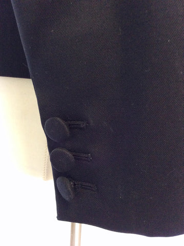 MULBERRY BLACK WOOL SUIT JACKET SIZE 8