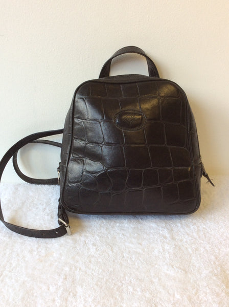MULBERRY BLACK LEATHER CONGO BACK PACK/ SHOULDER BAG
