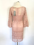 BRAND NEW BODY FROCK PINK CROCHET INNER SECRET SUPPORT PENCIL DRESS SIZE S UK 8/10