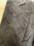 NOA NOA QUEENS CLUB BLACK FLORAL EMBOSSED FITTED JACKET SIZE M