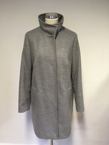 MARKS & SPENCER CLASSIC LIGHT GREY COAT SIZE 10
