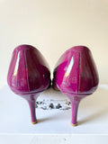 LK BENNETT STAR PURPLE PATENT LEATHER HEELS SIZE 7/40