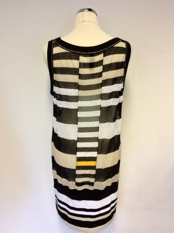 BRAND NEW MARCCAIN STRIPED LONG FINE KNIT TOP & HOODED CARDIGAN SIZE N6 UK XL