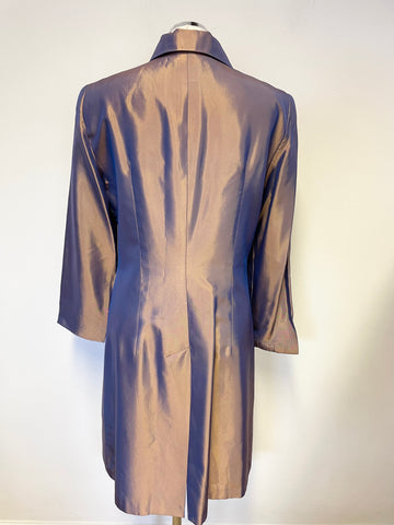 JS COLLECTIONS BRONZE TWO TONE SPECIAL OCCASION COAT SIZE 12