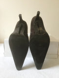 UNBRANDED BROWN SUEDE BOOTIE HEELS SIZE 6/39