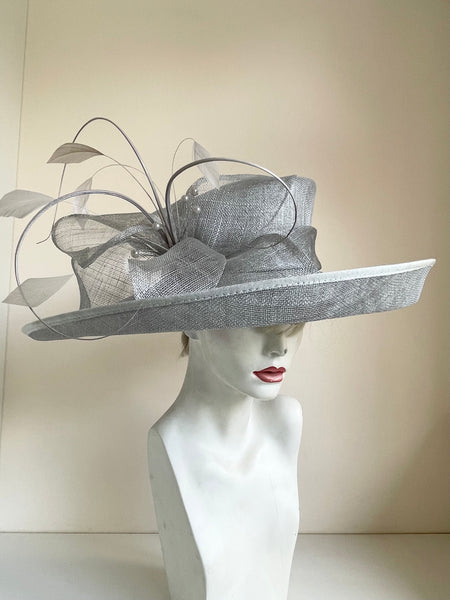 FAILSWORTH SILVER GREY WIDE BRIM  SPECIAL OCCASION HAT