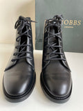 BRAND NEW HOBBS NICOLE BLACK LEATHER LACE UP ANKLE BOOTS SIZE 4/37