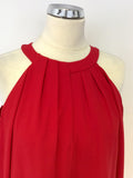BCBGMAXAZRIA RED COLD SHOULDER SPECIAL OCCASION DRESS SIZE S
