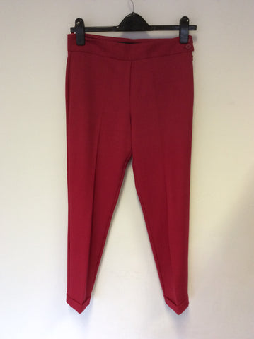 FRENCH CONNECTION RED CAPRI PANTS SIZE 8