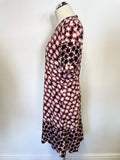 WHISTLES RED,BLACK & IVORY STAR PRINT SHORT SLEEVE FIT & FLARE DRESS SIZE 16