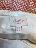WHISTLES CORAL & CREAM WOOL BLEND TWEED A LINE SKIRT SIZE 8
