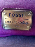 FOSSIL BURGUNDY LEATHER VINTAGE RE ISSUE SHOULDER/ CROSS BODY BAG