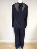 PHASE EIGHT NAVY BLUE LONG SLEEVED JUMPSUIT SIZE 20