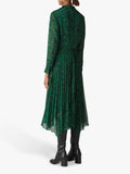 BRAND NEW WHISTLES GREEN JUNGLE CAT PLEATED DRESS SIZE 10
