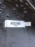 MOSCHINO JEANS GREY WOOL BROIDERY ANGLAISE THIN STRAP TOP SIZE 16