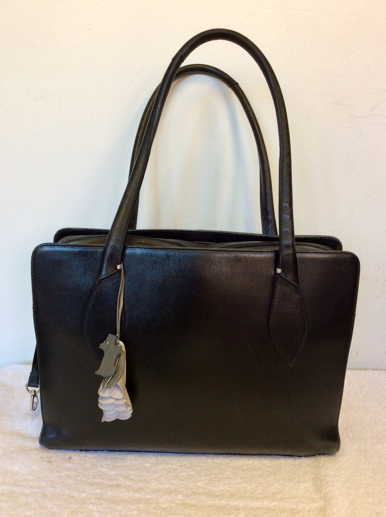 RADLEY BLACK LEATHER LAPTOP OFFICE SHOULDER BAG Whispers Dress Agency