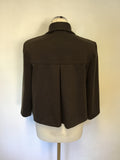 JOSEPH RIBKOFF BROWN DOUBLE BREASTED SHORT JACKET SIZE 10