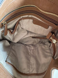 MICHAEL KORS TAN LEATHER LARGE SHOULDER BAG