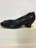 BRAND NEW HOTTER BLACK LEATHER SHIMMER COURT SHOES SIZE 4.5/37.5