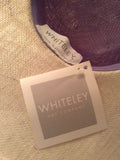 BRAND NEW WHITELEY WHITE & LILAC WIDE BRIM FORMAL HAT