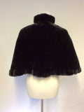 ROMAN ORIGINALS BLACK FAUX FUR EVENING WRAP/CAPE SIZE S/M