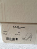 LK BENNETT BLACK PATENT LEATHER ANDIE PLATFORM SOLE HIGH HEELS SIZE 7/40
