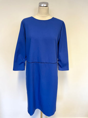 DAMSEL IN A DRESS ROYAL BLUE 3/4 SLEEVE SHIFT DRESS SIZE 12