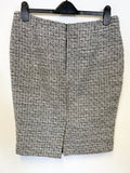 JAEGER BLACK & WHITE TWEED JACKET & SKIRT SUIT SIZE 14/16