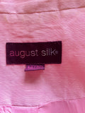 AUGUST SILK LIGHT PINK LINEN & SILK DRESS & COAT SUIT SIZE 14