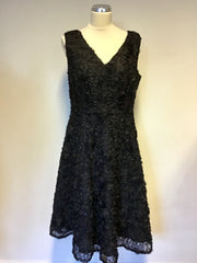 UNTOLD BLACK APPLIQUÉ FLOWERS SPECIAL OCCASION DRESS SIZE 14