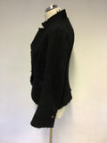 ZARA WOMAN BOUCLE KNIT BOX JACKET SIZE 12