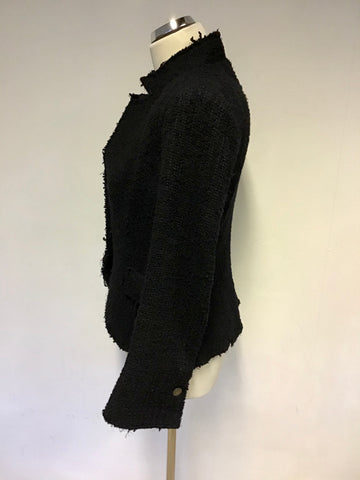 ZARA WOMAN BOUCLE KNIT BOX JACKET SIZE 12