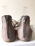 BRAND NEW MODA IN PELLE TAUPE & DAIAMANTE STUD TRIM STRAP FLAT SANDALS SIZE 7/40